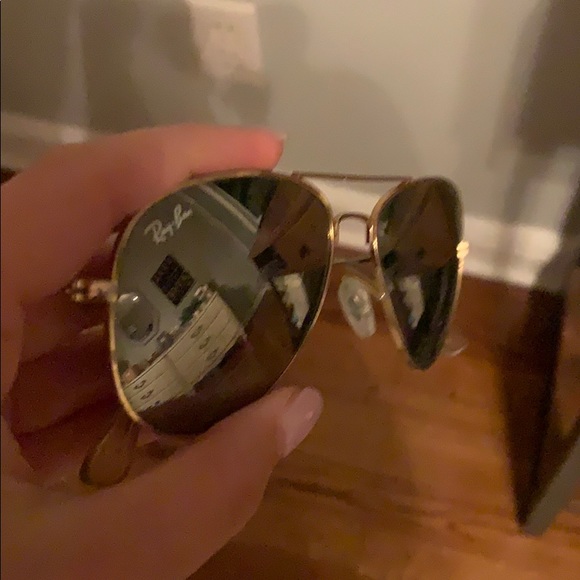 Authentic mirrored grey sunglasses rayban